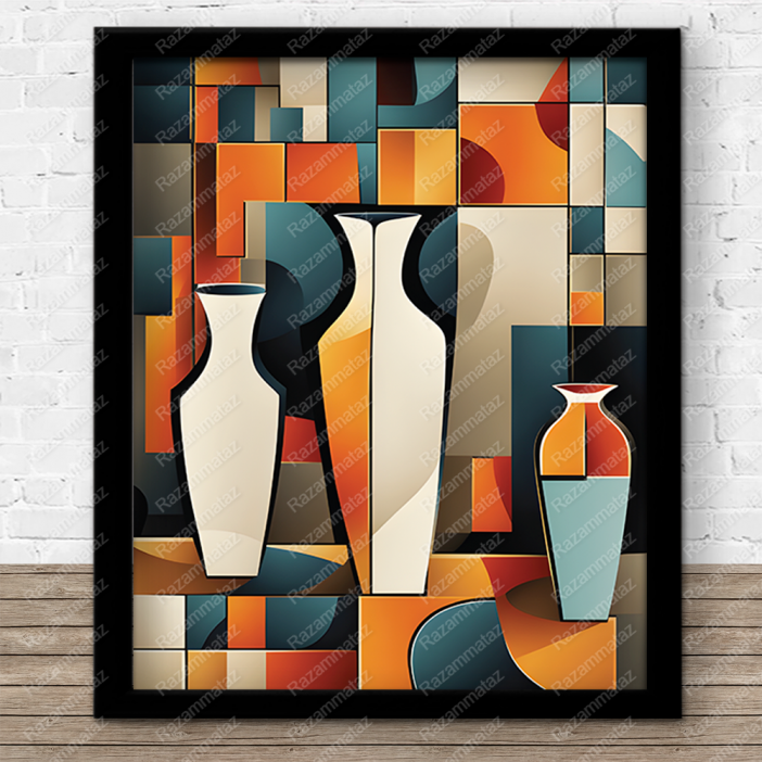 Vases Abstract Print D